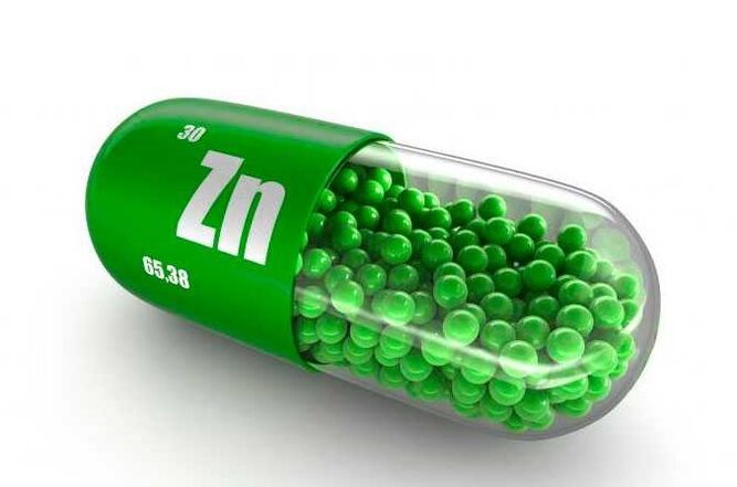 Zinc in the Urosaf capsules